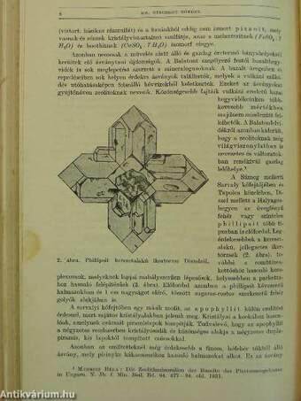 Természettudományi Közlöny 1933. január-december/Pótfüzetek a Természettudományi Közlönyhöz 1933. január-december