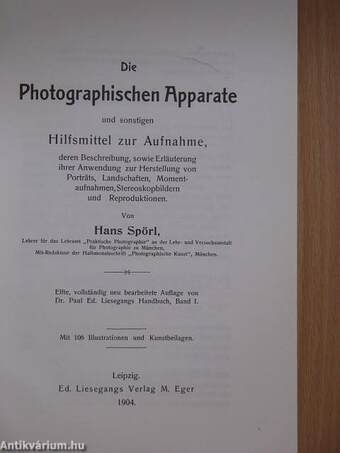 Die Photographischen Apparate