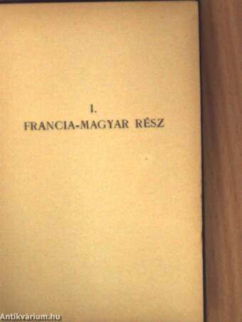 Francia-magyar és magyar-francia iskolai és kézi szótár