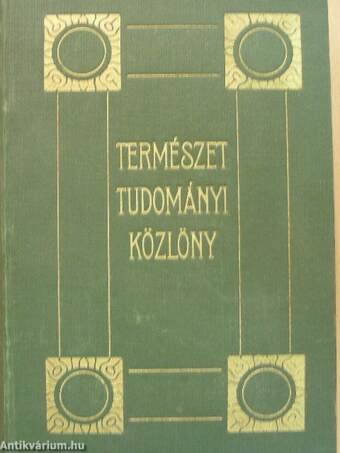 Természettudományi Közlöny 1938. január-december/Pótfüzetek a Természettudományi Közlönyhöz 1938. január-december