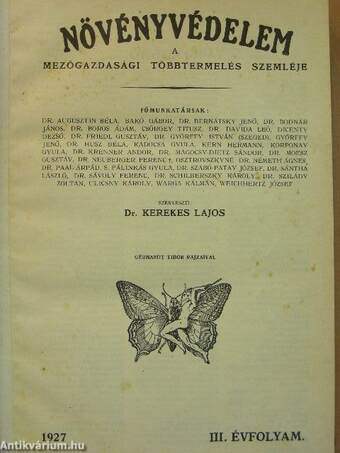 Növényvédelem 1927. január-december/Kertészet 1927. (nem teljes évfolyam)