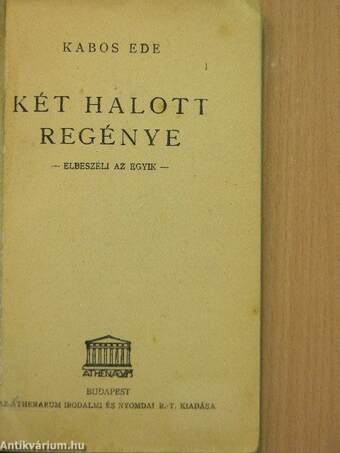 Két halott regénye