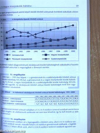 A középiskolai munka néhány mutatója 2001