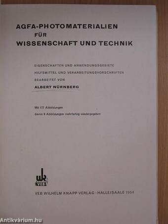 Agfa-photomaterialien für Wissenschaft und Technik