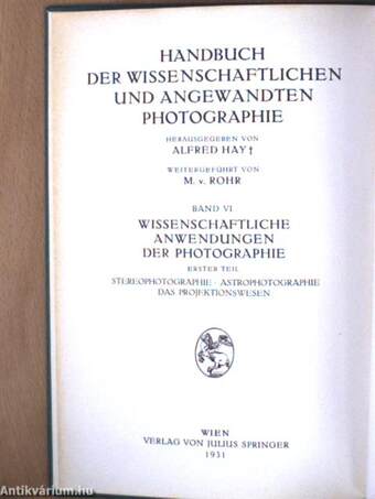 Wissenschaftliche Anwendungen der Photographie 1.