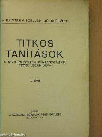 Titkos tanítások II.