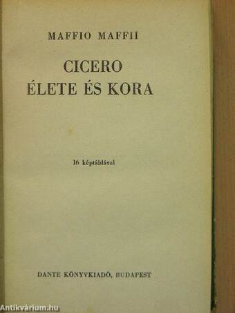 Cicero élete és kora