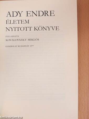 Életem nyitott könyve