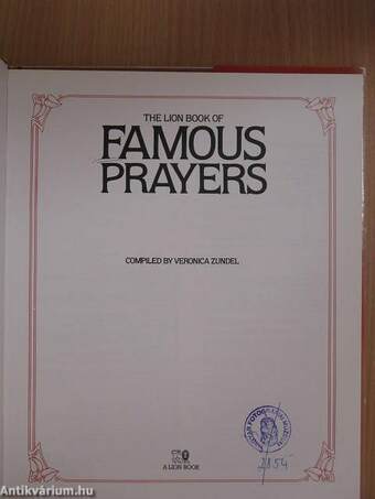 The Lion Book of Famous Prayers