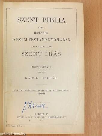 Szent Biblia