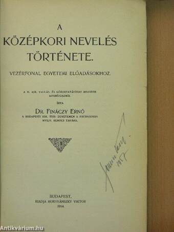 A középkori nevelés története