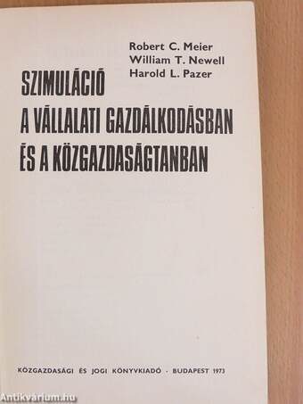 Szimuláció a vállalati gazdálkodásban és a közgazdaságtanban