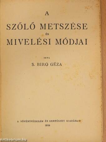 Szőlő metszése