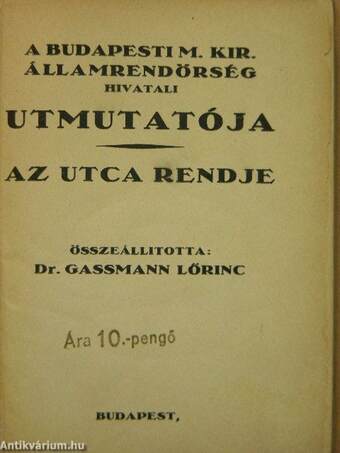 Az utca rendje 1934