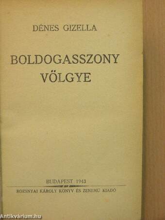 Boldogasszony völgye