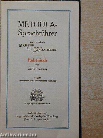 Metoula-Sprachführer - Italienisch