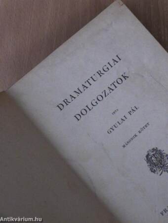 Dramaturgiai dolgozatok I-II.