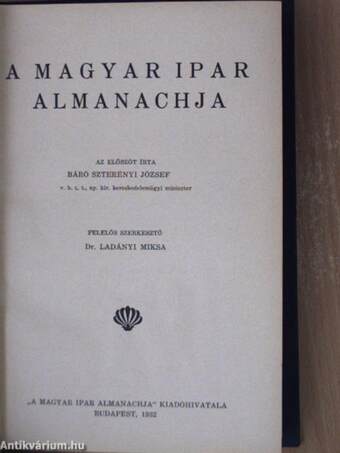 A magyar ipar almanachja 1932.