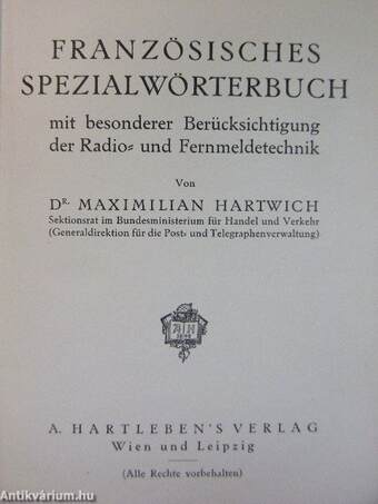 Französisches Spezialwörterbuch