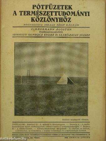 Pótfüzetek a Természettudományi Közlönyhöz 1942. április-június