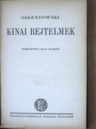 Kinai rejtelmek