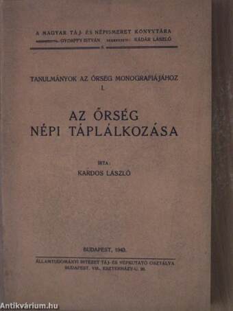 Az Őrség népi táplálkozása