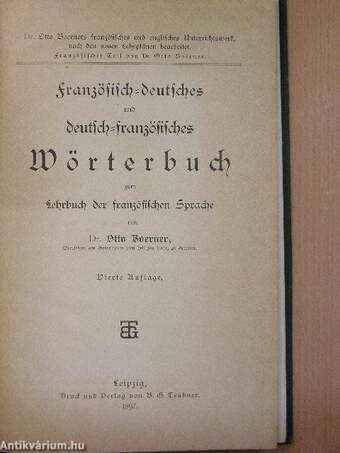 Französisch-deutsches und deutsch-französisches Wörterbuch zum Lehrbuch der französischen Sprache