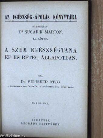 A szem egészségtana ép és beteg állapotban