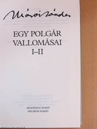 Egy polgár vallomásai I-II.