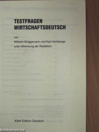 Testfragen wirtschaftsdeutsch