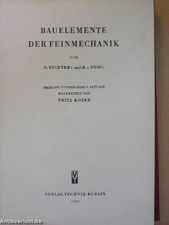 Bauelemente der Feinmechanik