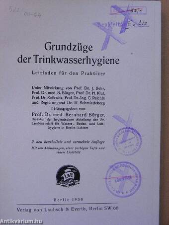 Grundzüge der Trinkwasserhygiene