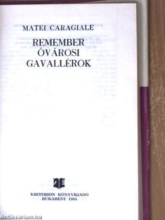 Remember/Óvárosi gavallérok