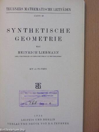 Synthetische Geometrie