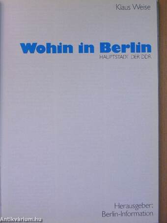 Wohin in Berlin