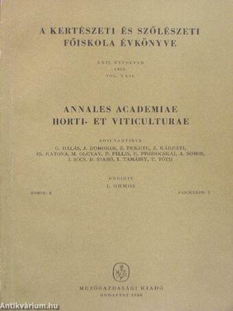 A kertészeti és szőlészeti főiskola évkönyve 1958