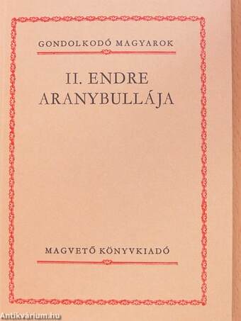 II. Endre Aranybullája