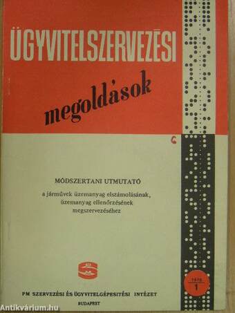 Módszertani utmutató a járművek üzemanyag elszámolásának, üzemanyag ellenőrzésének megszervezéséhez