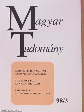 Magyar Tudomány 1998. március