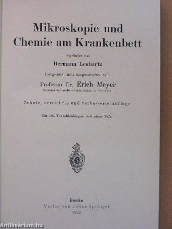 Mikroskopie und Chemie am Krankenbett