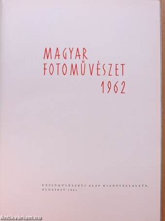 Magyar fotoművészet 1962