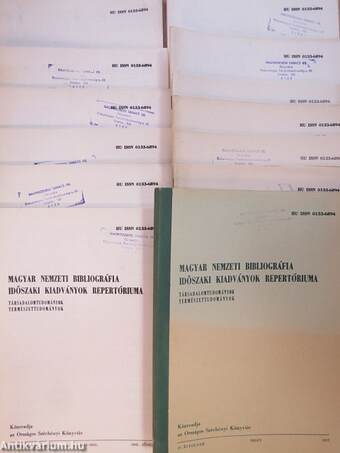 Magyar Nemzeti Bibliográfia Időszaki Kiadványok Repertóriuma 1982. január-december/Index