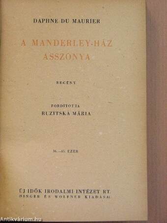 A Manderley-ház asszonya