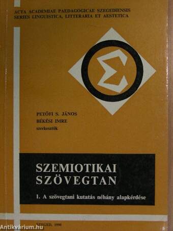 Szemiotikai szövegtan 1.