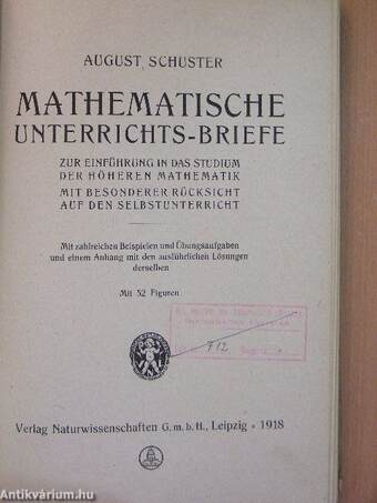 Mathematische unterrichts-Briefe