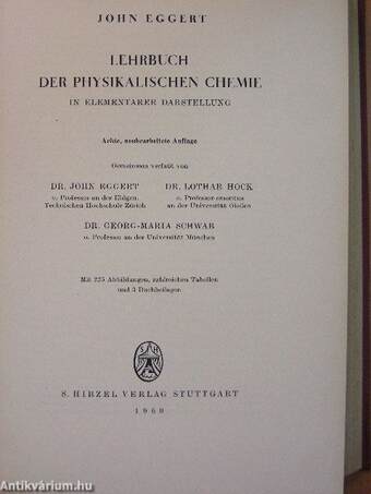 Lehrbuch der physikalischen Chemie