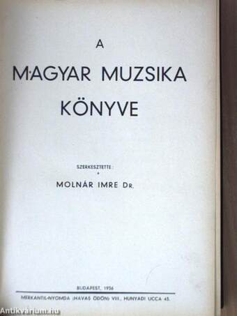 A magyar muzsika könyve