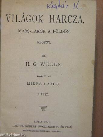 Világok harcza I-II./A gyémántcsináló/A gondolkozó gép/Rejtelmes történetek