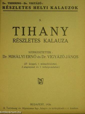 Tihany részletes kalauza