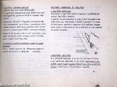 Az Avia A-15 és A-30 tipusú könnyű tehergépkocsik kezelési utasítása